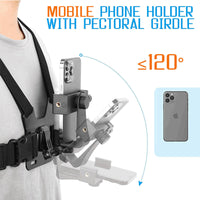 Chest strap mobile phone holder