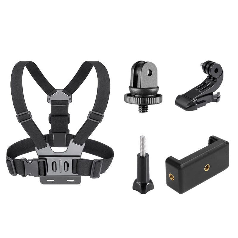 Chest strap mobile phone holder