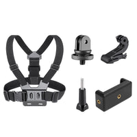 Chest strap mobile phone holder