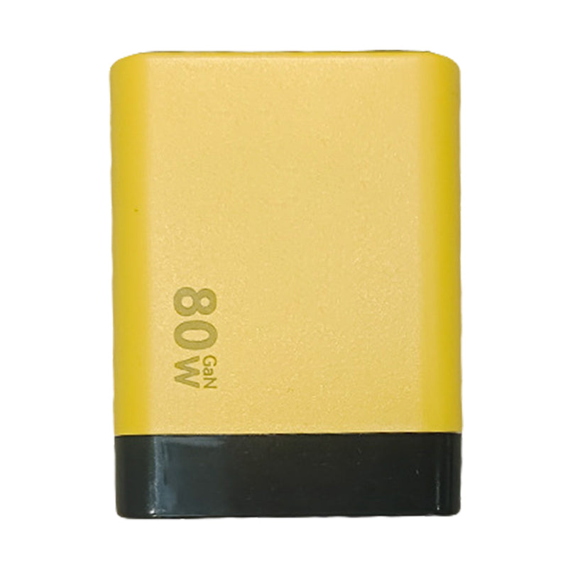 3 in 1 GaN Charger, Scalable 80W MAX fast charger module with Type-C cable and 2 USB ports
