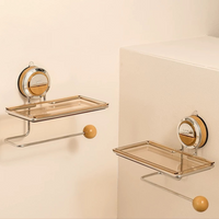 No‑Drill Suction Toilet Paper Holder