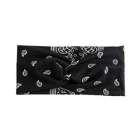 Leopard And Solid Color Yoga Wide Cross Twist Head Bands Elastic Hair Band For Women and Girls