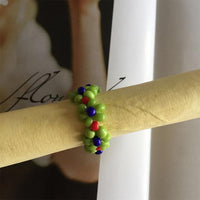 Beaded Flower Stretch Ring