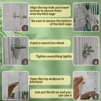 Automatic No-Spill Transparent Bird Feeder
