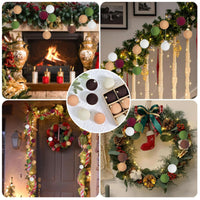 Velvet Christmas Ornaments. 12 pcs