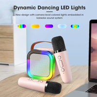 Portable Karaoke Machine With Wireless Microphones