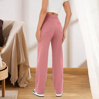 High Waisted Pocket Button Wide Leg Pants