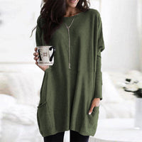 Long Sleeve Casual Pocket T-shirt
