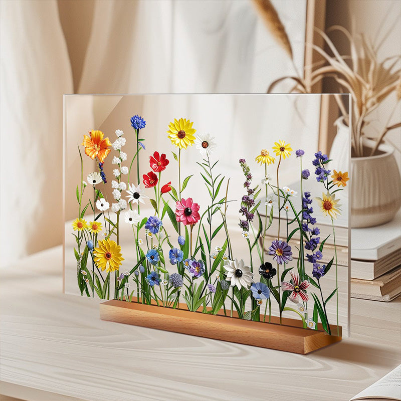 Painted Colorful Flower Pattern Decor