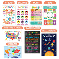 Colorful Educational Posters（18PCS/SET ）