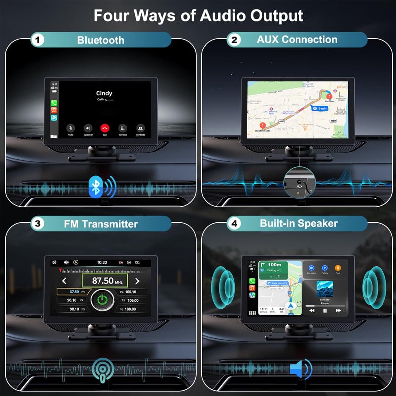 Wireless CarPlay display screen