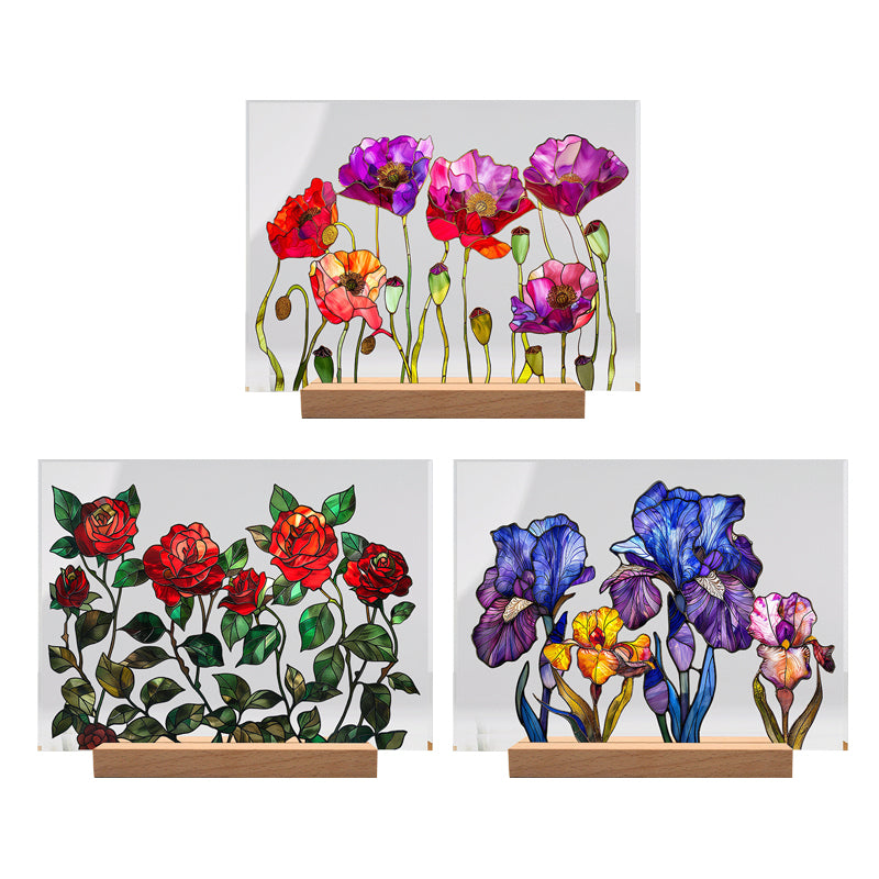 Painted Colorful Flower Pattern Decor