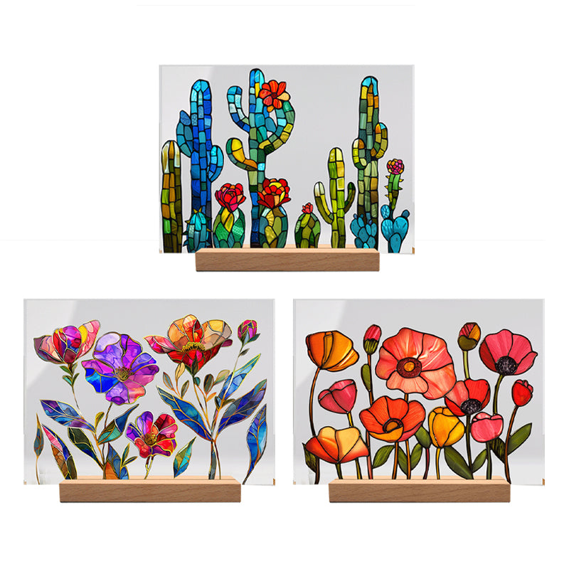 Painted Colorful Flower Pattern Decor