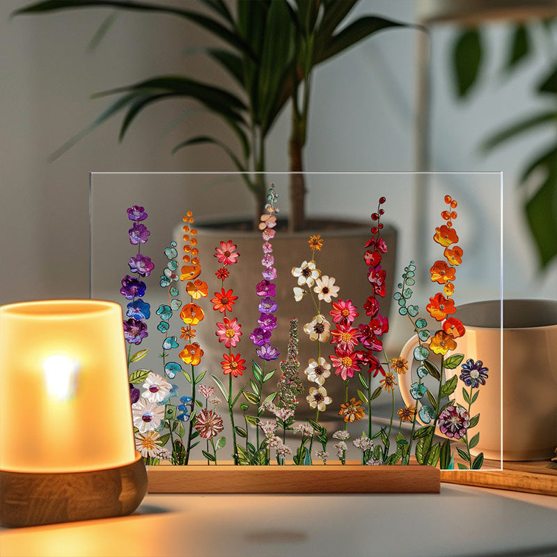 Painted Colorful Flower Pattern Decor