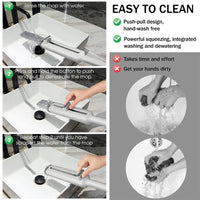Rotatable Self-Squeeze Mini Mop with Crevice Brush