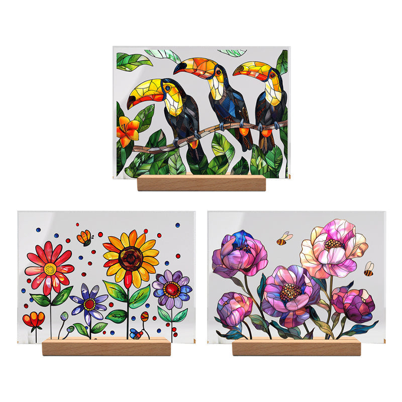 Painted Colorful Flower Pattern Decor