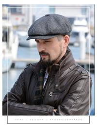 Men Vintage Painter Beret Caps Octagonal Newsboy Cap
