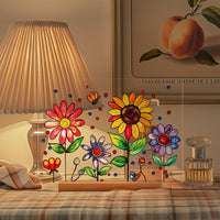 Painted Colorful Flower Pattern Decor