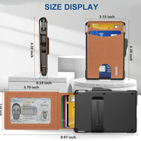Men's Business Style Pu Leather Card Slots for AirTag