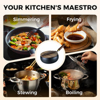 🍳Uncoated Thick Iron Pot