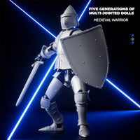 DIY Medieval Warrior Strong Magnetic Removable Articulated Doll