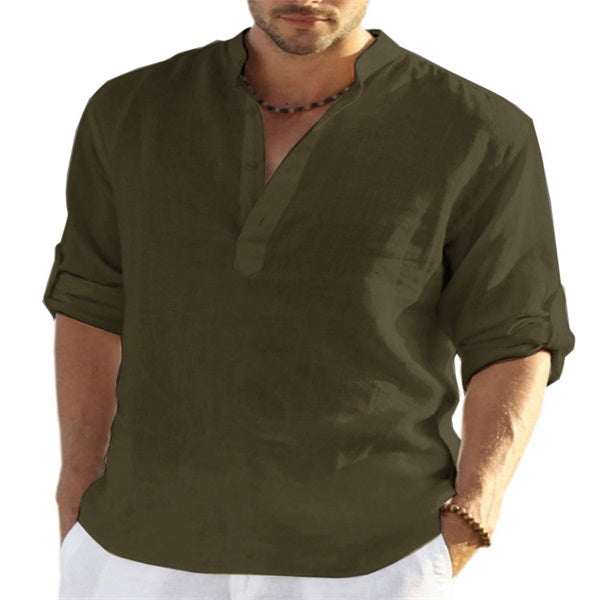 🔥Last Day Sale 49%🔥Men's Cotton Linen Shirt Long Sleeve