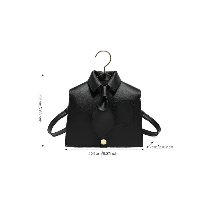 Women's Plain Color Shirt Design Crossbody Bag