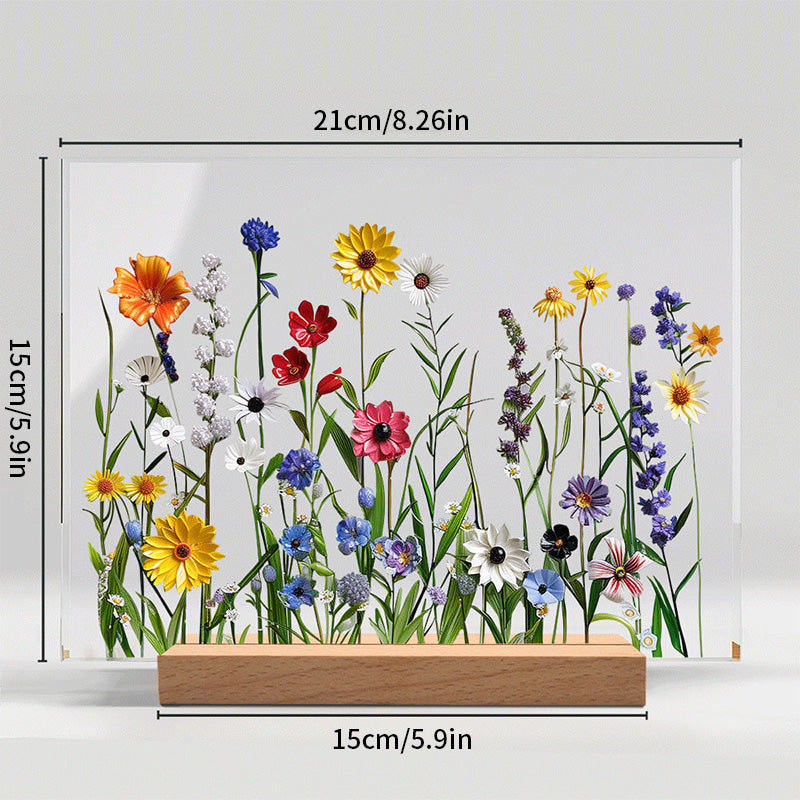 Painted Colorful Flower Pattern Decor