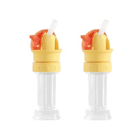Reusable children beverage water bottle straw lid