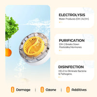🥬Multifunctional, wireless and portable food cleaner and purifier with waterproof design