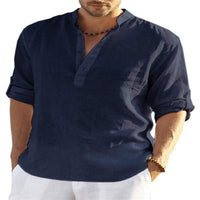 🔥Last Day Sale 49%🔥Men's Cotton Linen Shirt Long Sleeve