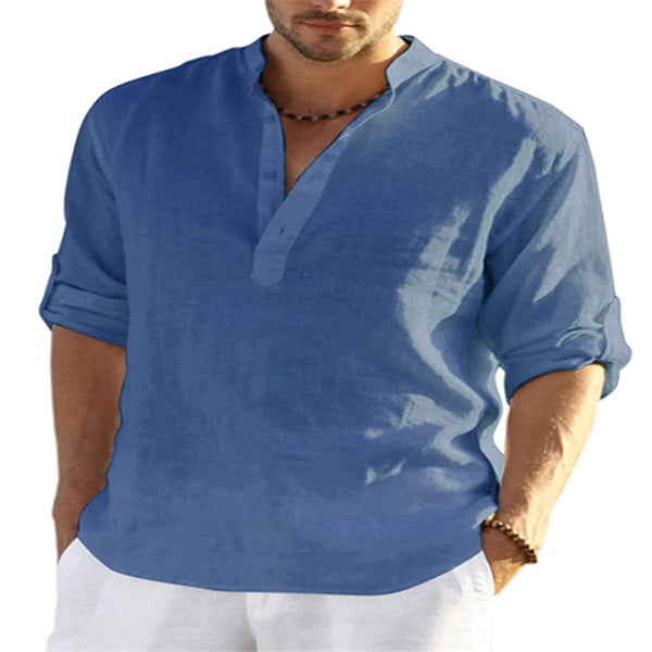 🔥Last Day Sale 49%🔥Men's Cotton Linen Shirt Long Sleeve