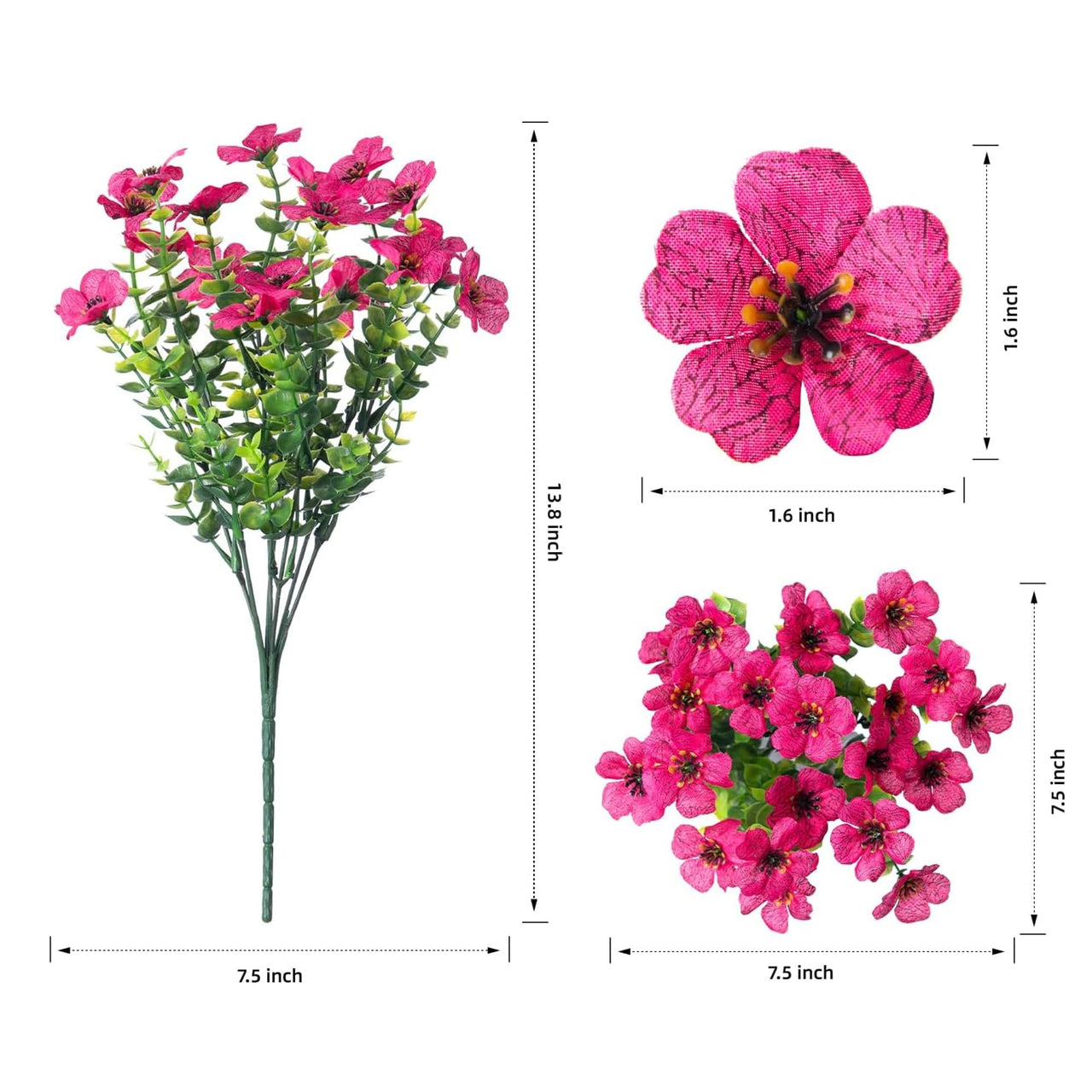 Artificial Faux Flowers for Indoorand Outdoor Decoration