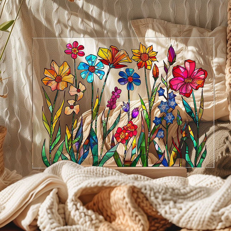 Painted Colorful Flower Pattern Decor