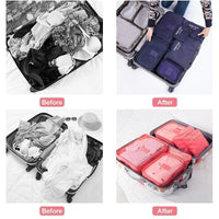 6 Pieces of Portable Luggage Packing Cubes
