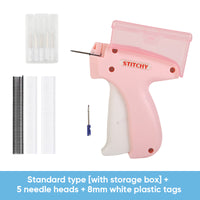 Mini Label Gun with Storage Box - Compact Design, Fine Needle Set, Contains More Than 2000 Labels, Suitable for Clothing and Fabric Labels