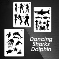 Fast Draw Stencil Art Templates( 12 or 24 Sheets/Set )