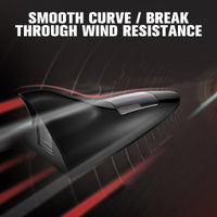 Solar Power Car Shark Fin Roof Antenna LED Flash Light