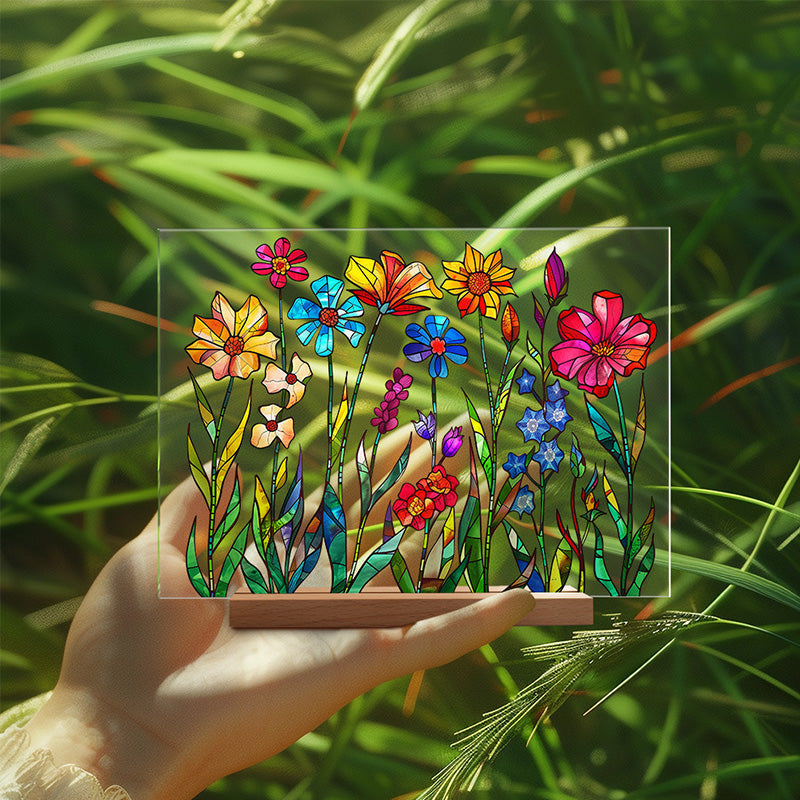 Painted Colorful Flower Pattern Decor