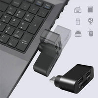 4-in-1 Rotating USB Hub
