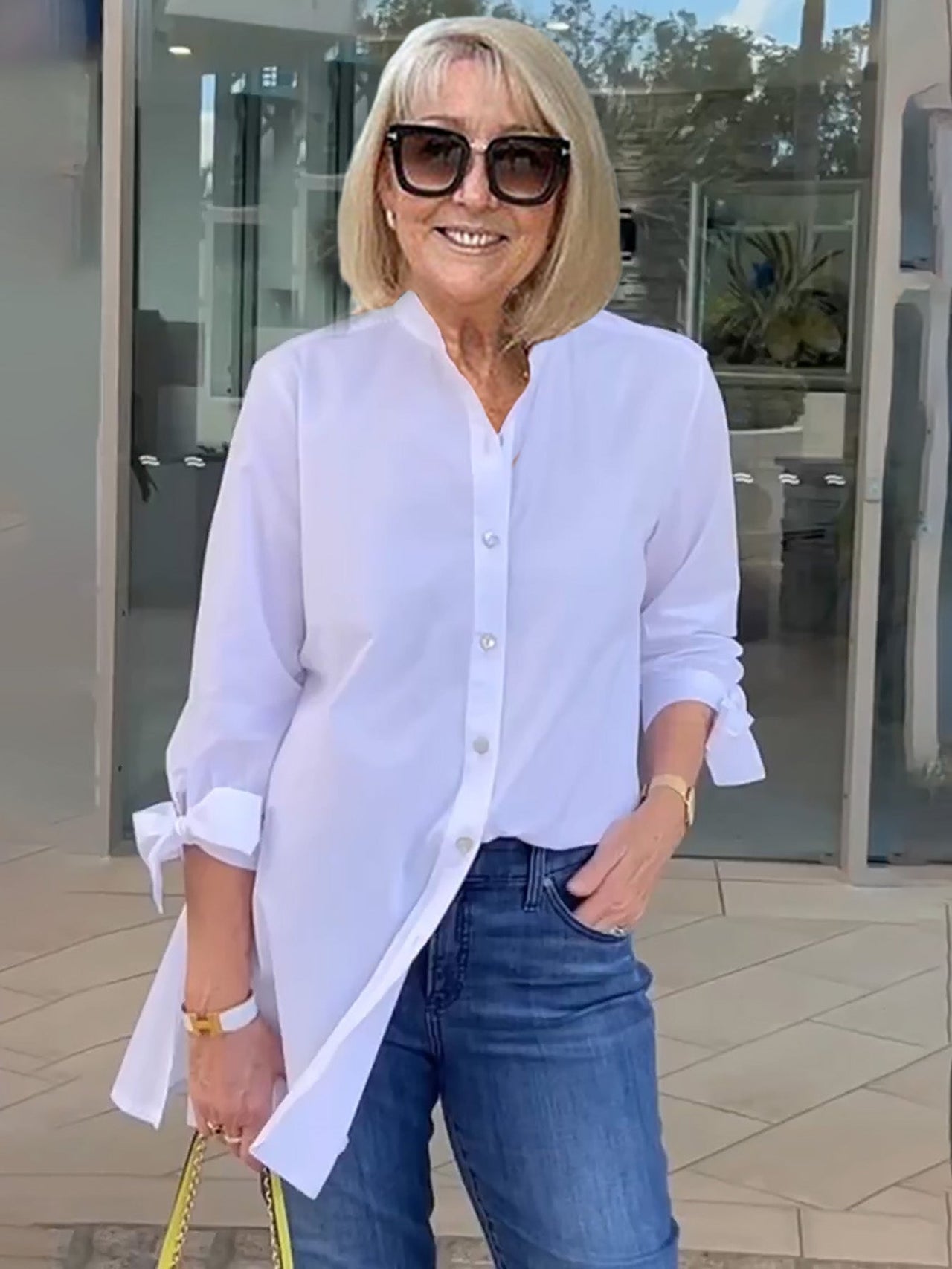 Women's Long Plain Cotton Shirt Jacket