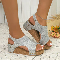 🔥Women's Leather Platform Wedge Sandals