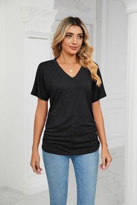 💕Hot Promotion- UP TO 50% OFF🌷V-Neck Solid Color Loose Ladies Tops