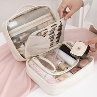Multi-Compartment Toiletry Cosmetics Bag