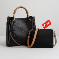 Baroque Flora Embossed Leather Tote