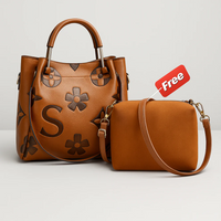 Baroque Flora Embossed Leather Tote