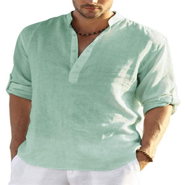 🔥Last Day Sale 49%🔥Men's Cotton Linen Shirt Long Sleeve