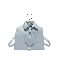 Women's Plain Color Shirt Design Crossbody Bag