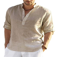 🔥Last Day Sale 49%🔥Men's Cotton Linen Shirt Long Sleeve
