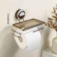 No‑Drill Suction Toilet Paper Holder
